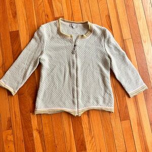 St. John Sport knit zip sweater size small